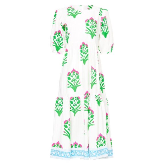 SZ BLOCKPRINTS Gaia Dress Floral Print Size Small - Picture 2 of 11